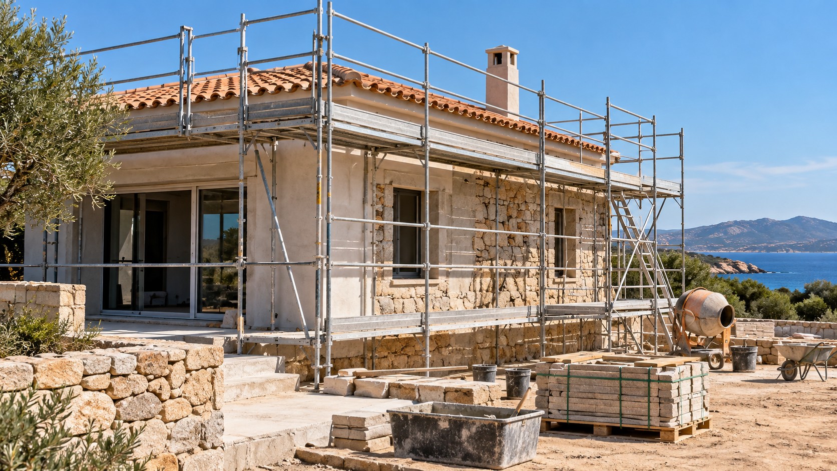 Cantiere residenziale — immagine illustrativa generata con IA